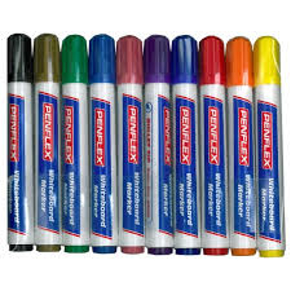 Penflex WB15 Whiteboard Markers – Assorted, 10 Pack