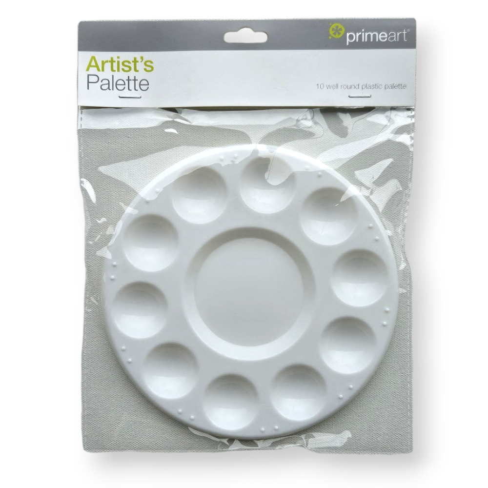 Round Plastic Paint Palette – 10 Wells