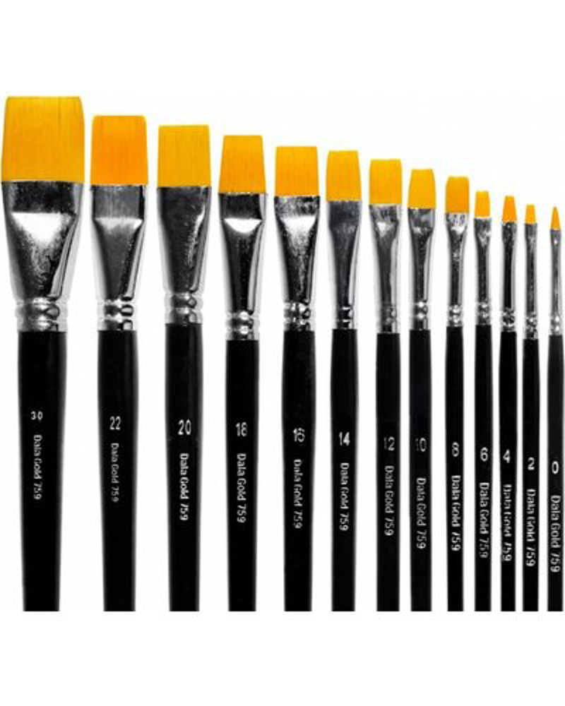 Dala Gold 759 Flat Paintbrush – Size 2