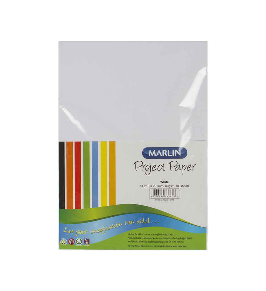 Marlin A4 White Paper – 80gsm, 100 Sheets