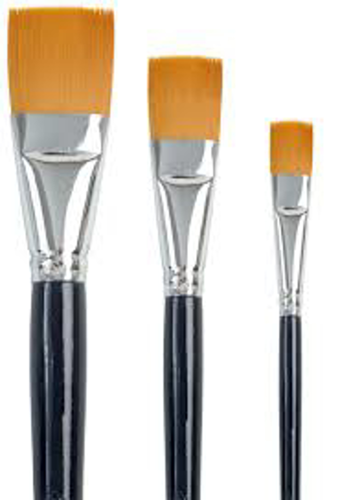 Flat Paintbrush Set – 3 Pieces