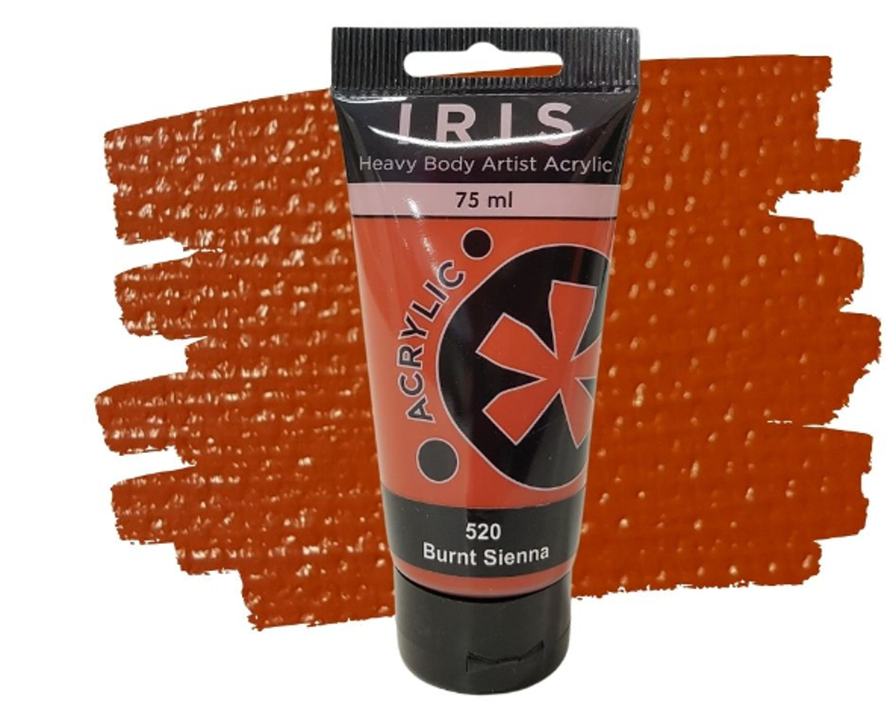 Iris Acrylic Paint – 75ml, Burnt Sienna