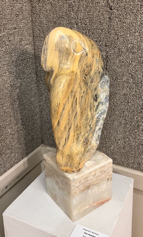 Steve Wetzel; The Patriot; Soapstone; Winner of the Art Supplies Wholesale Award for Excellence in Any Medium