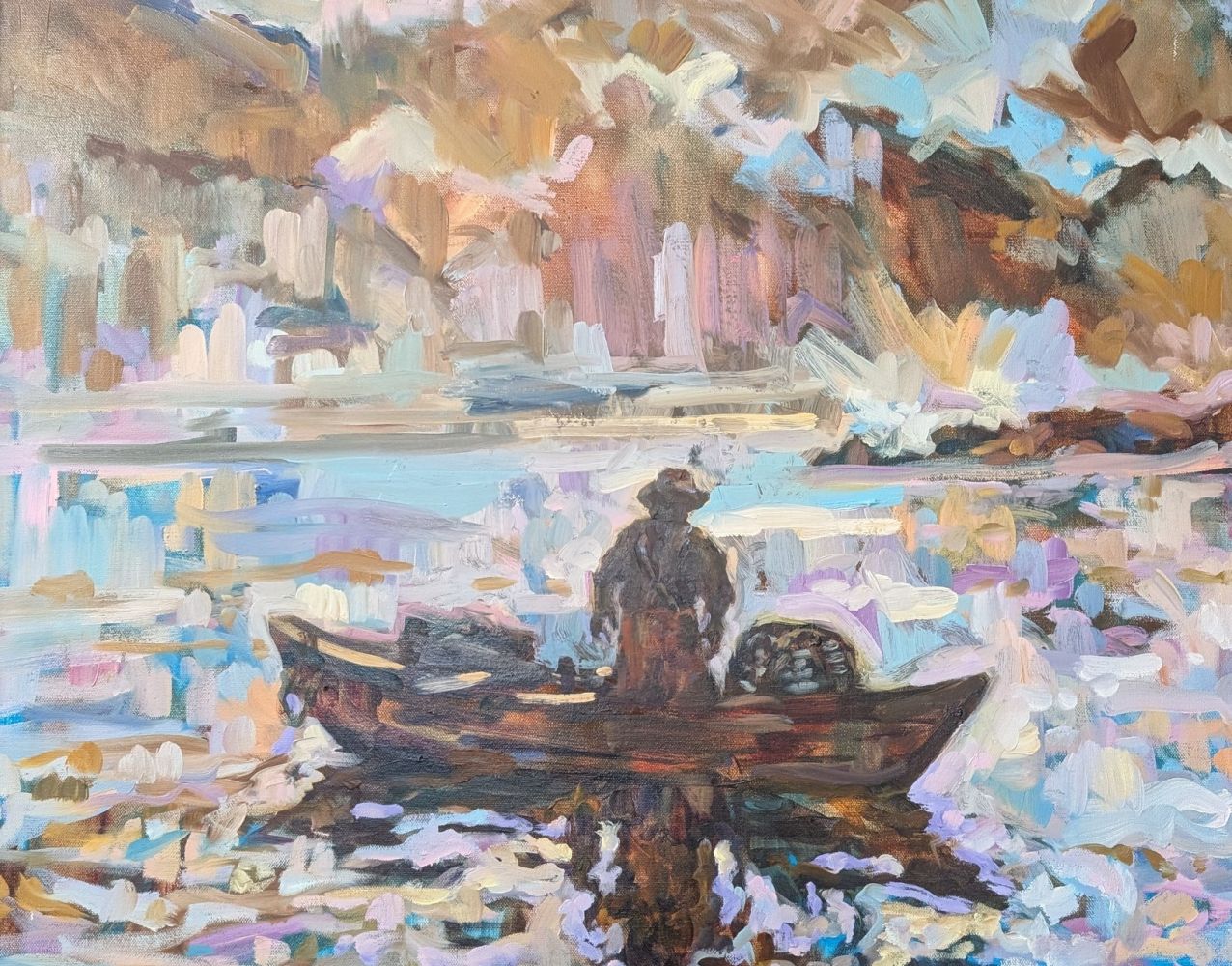 Heidi Caswell Zander; Unity; Oil and Resin; Winner of the Ron Pruett Memorial Award for Most Creative Techniques in a Painting Given by the Artists Anonymous Group