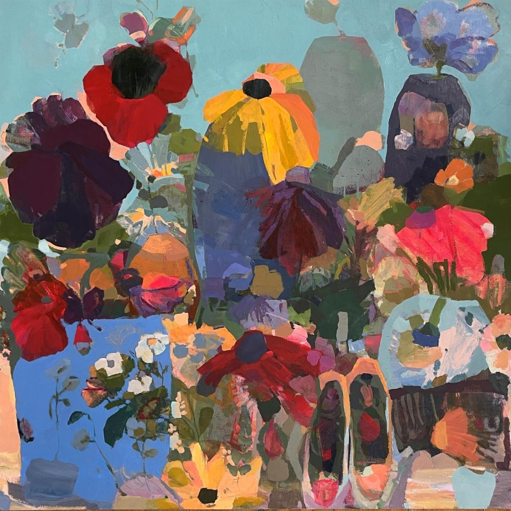 Heather Karp | Garden Party | Acrylic | Winner of the Ron Pruett Memorial Award for an Outstanding Contemporary Painting in Oil or Acrylic, Given by NSAA