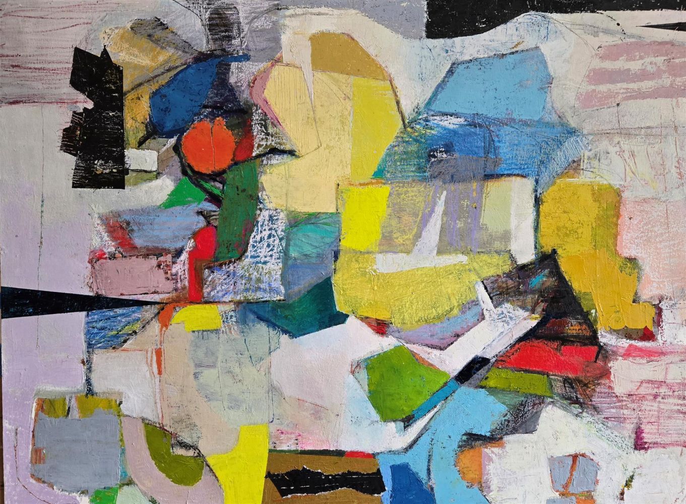 Cristine Whalen-Waller | Uneven Terrain | Oil | Winner of the Coakley Family Award for an Expressive, Experimental Painting