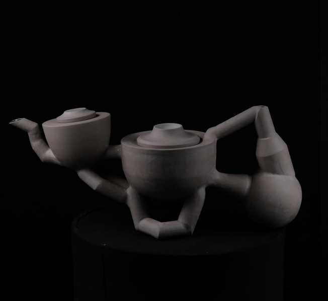 Linknito | Tri-Chambered Teapot Of Casual Alchemy | Ceramic | Winner of the Art Supplies Wholesale Award for Excellence in Any Medium