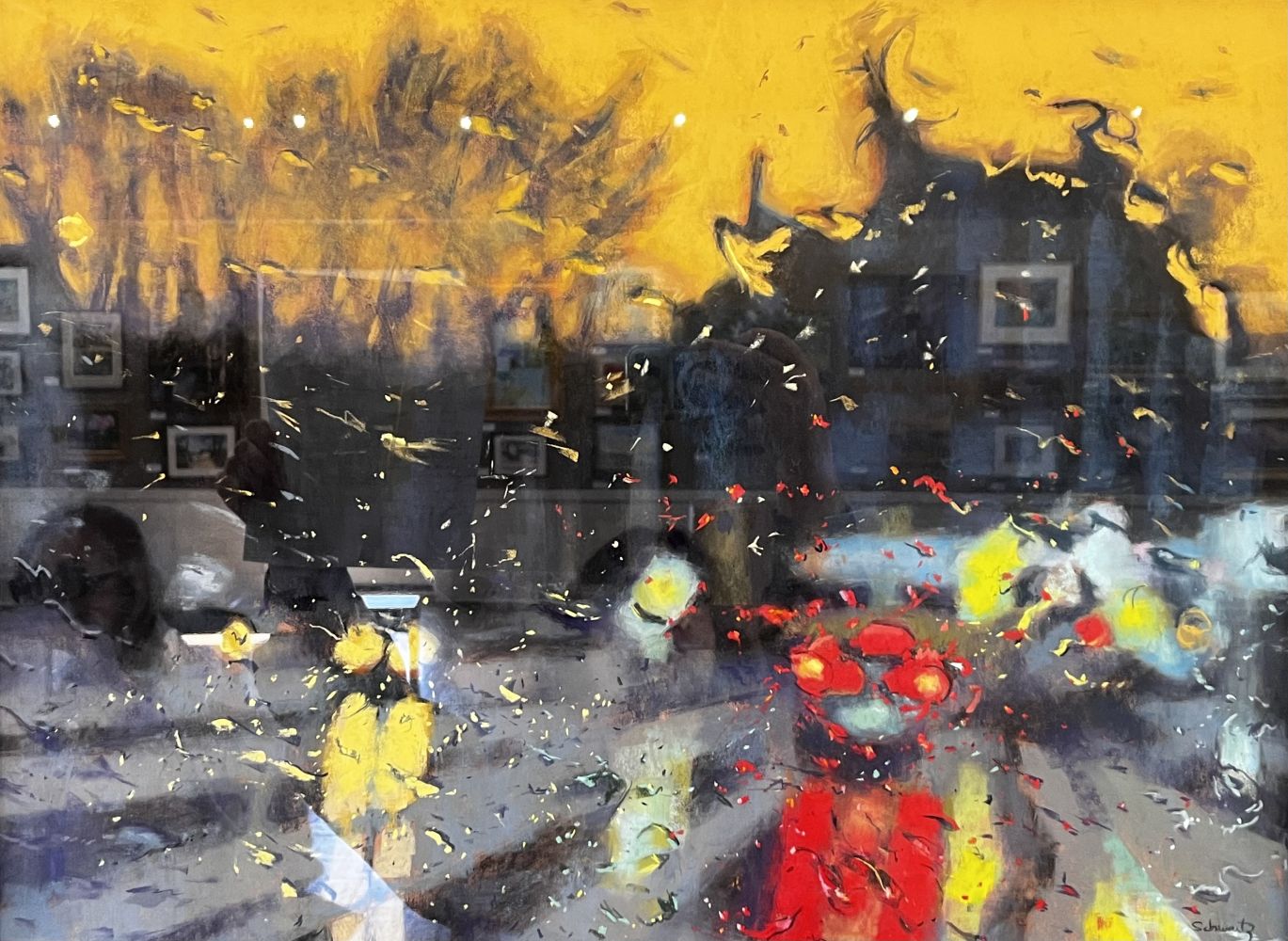 Janet Schwartz | Orange Sky | Pastel | Winner of the Harold Rotenberg Memorial Award for Innovation in Painting