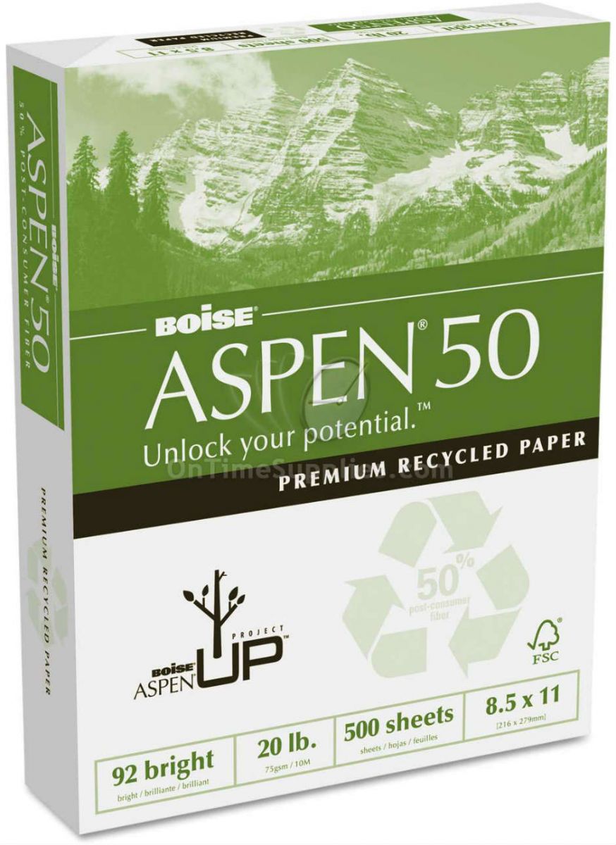 CAS055011 Recycled White Copy Printer Paper by Boise®