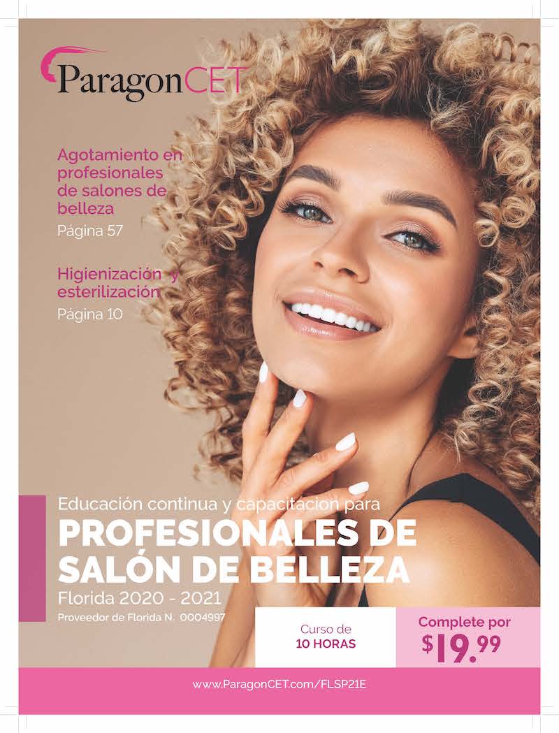 Curso de 10 horas de EC para profesionales de salones de belleza de Florida (incluye un módulo optativo sobre agotamineto)