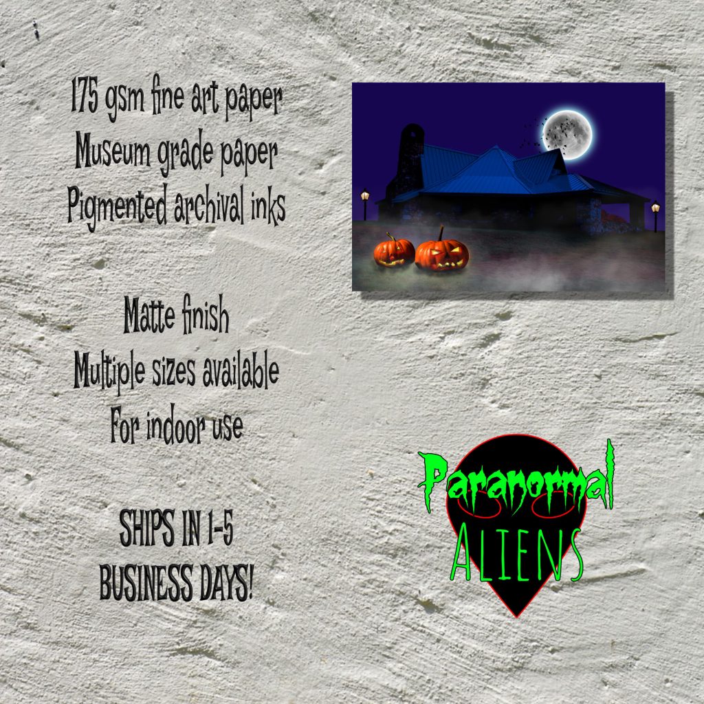 Pumpkin Jack O Lanterns Halloween Print, Goth Wall Art, Dark Landscape, Gift For Him, Halloween Decor, Horror Creepy Wall Art - Image 5