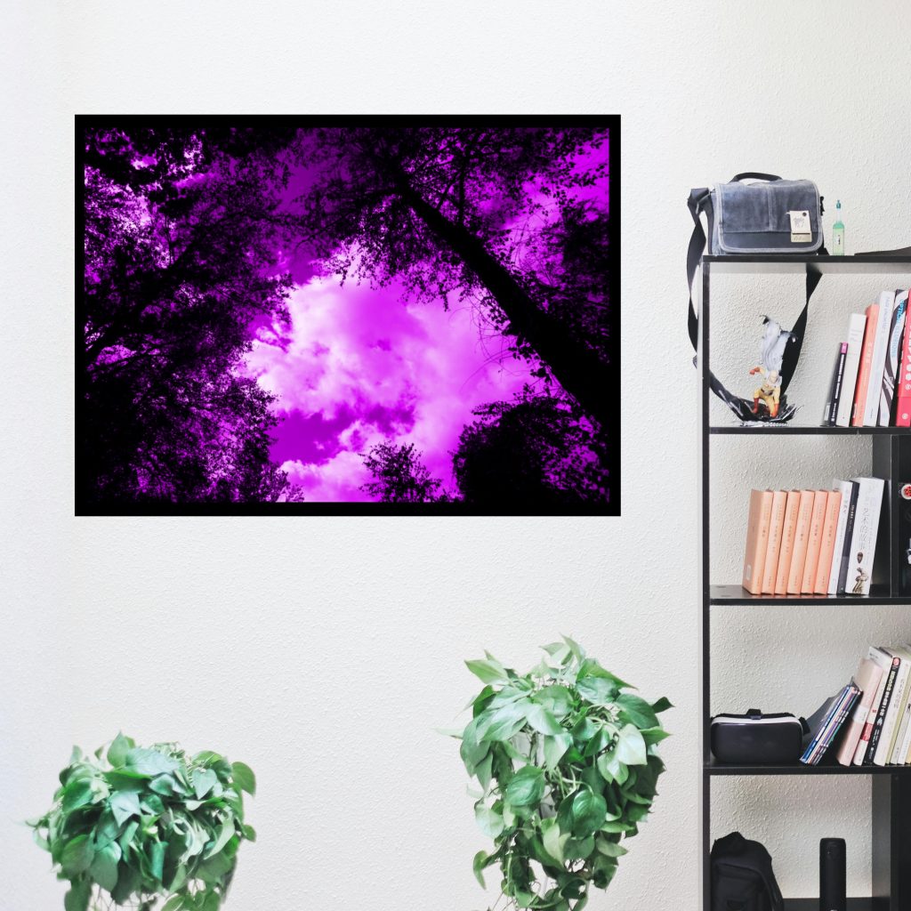 Purple Dark Landscape Poster, Goth Wall Art, Creepy Poster, Creepy Landscape, Horror Gift - Image 4