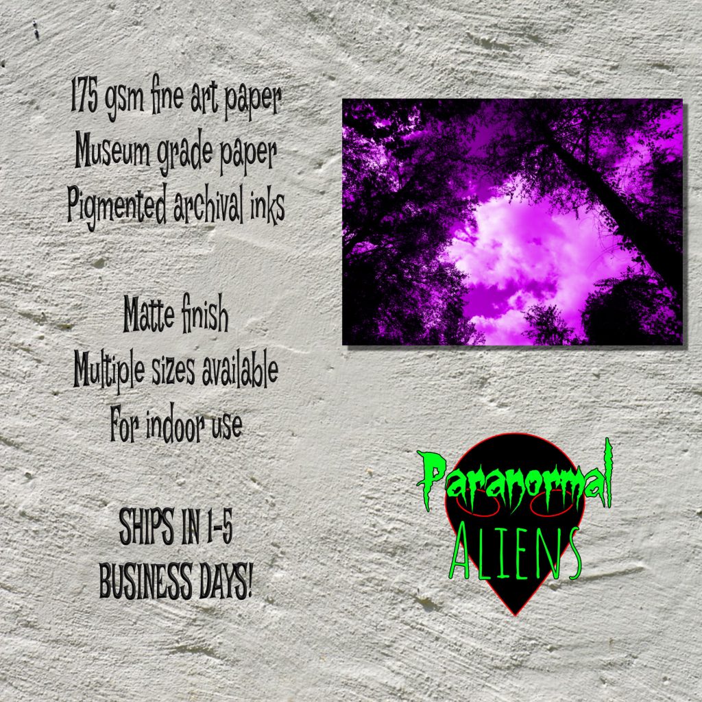 Purple Dark Landscape Poster, Goth Wall Art, Creepy Poster, Creepy Landscape, Horror Gift - Image 5