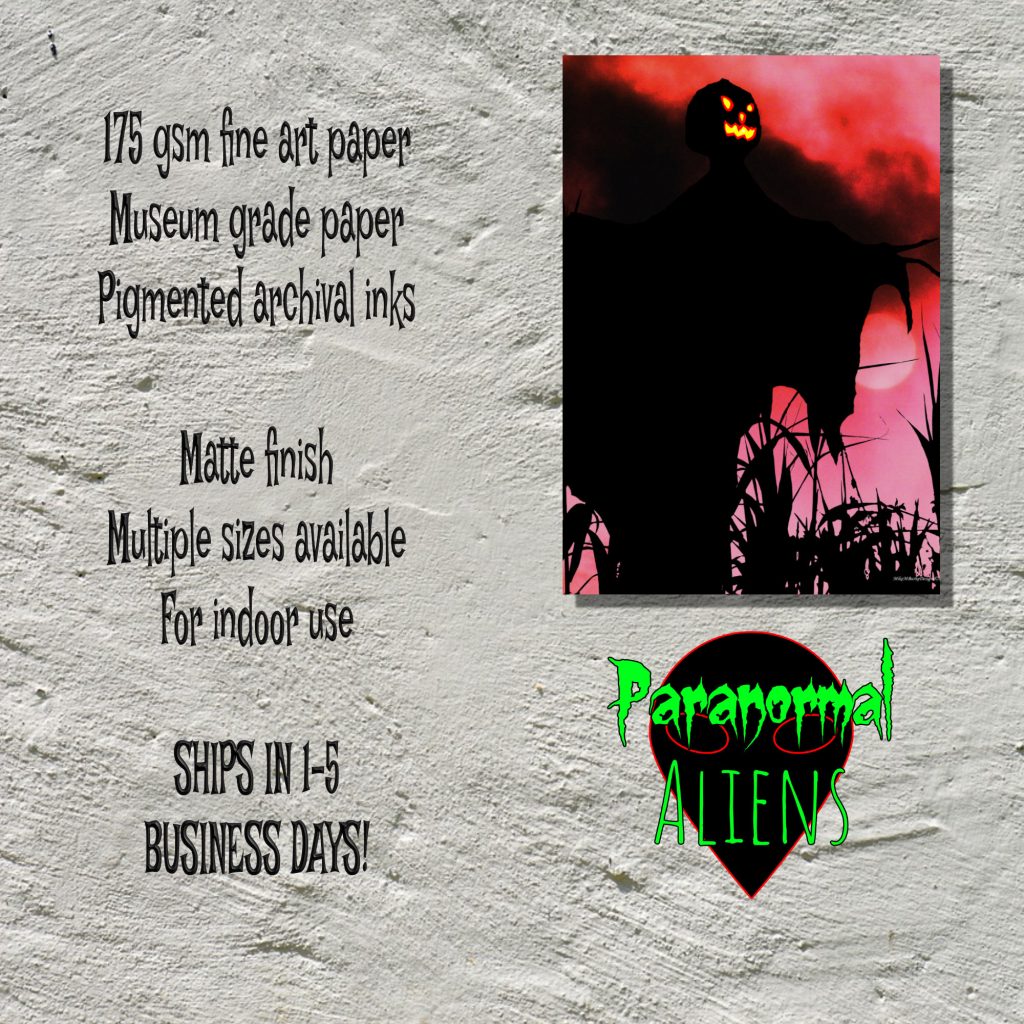 Sunset Poster, Halloween Wall Art, Dark Art Print, Gothic Decor, Scarecrow, Creepy Poster, Horror Goth Gift - Image 5