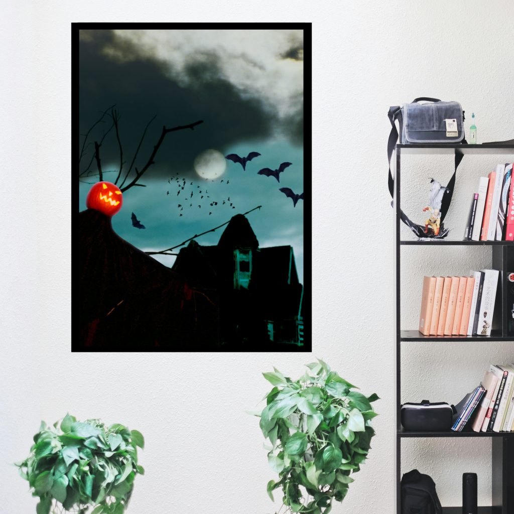 Haunted House Halloween Wall Art, Goth Wall Decor, Living Room Art, Gothic Poster Print, Horror Gift, Dark Art Print - Image 4
