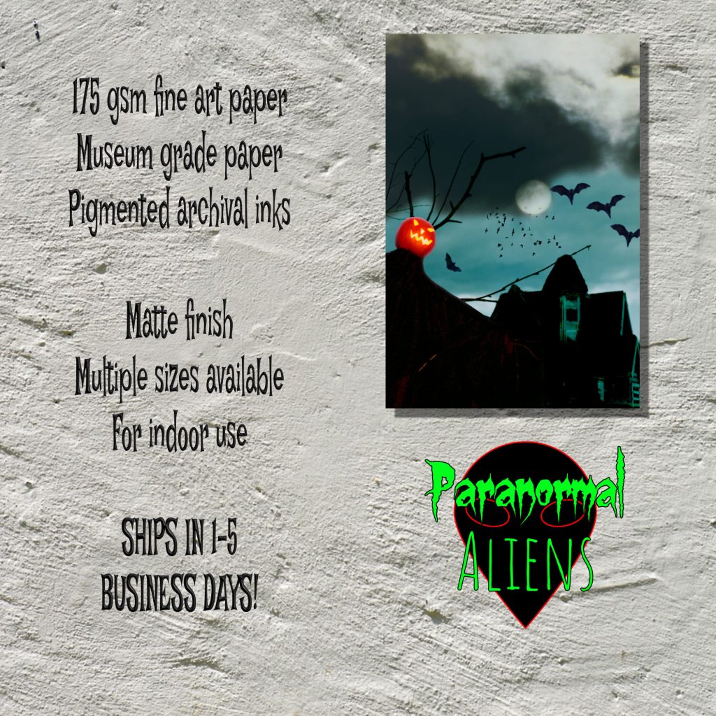 Haunted House Halloween Wall Art, Goth Wall Decor, Living Room Art, Gothic Poster Print, Horror Gift, Dark Art Print - Image 5