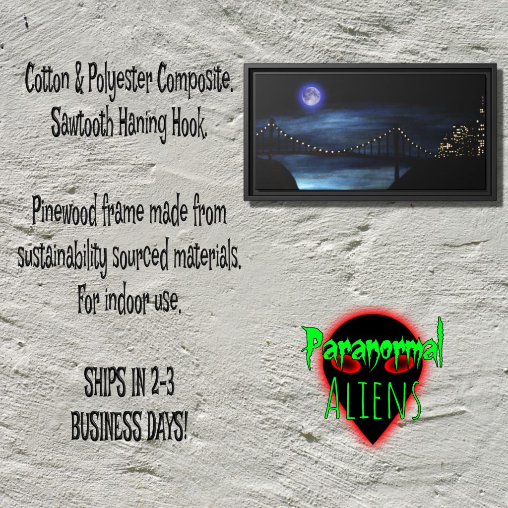 Bridge By Cityscape Framed Gothic Wall Art, Dark And Moody Wall Art, Framed Canvas Print Horror Gift Idea, Gothic Wall Decor, Dark Art Print - Image 5