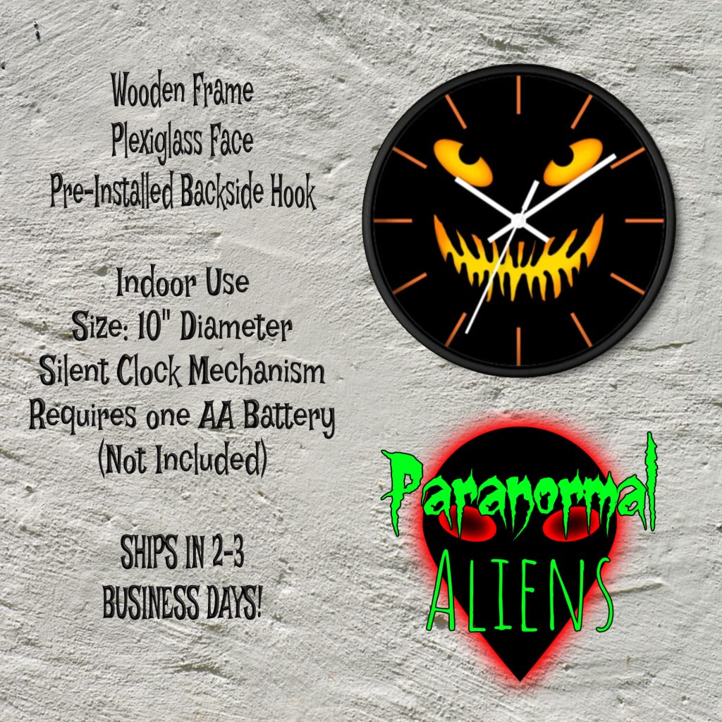 Creepy Jack O Lantern Halloween Clock, Goth Wall Art, Spooky Wall Clock, Goth Decor, Halloween Decoration - Image 6