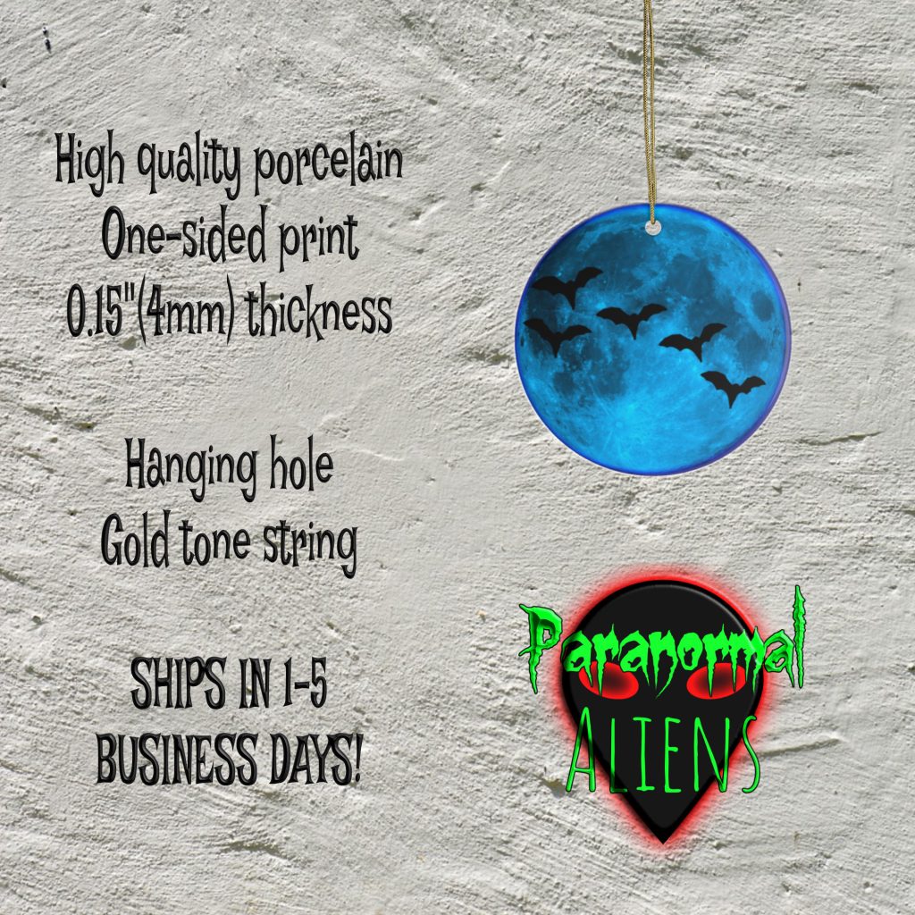 Halloween Ornament, Blue Moon, Creepy Decor, Christmas Ornament, Horror Christmas Gift, Gothic Home Decor - Image 4