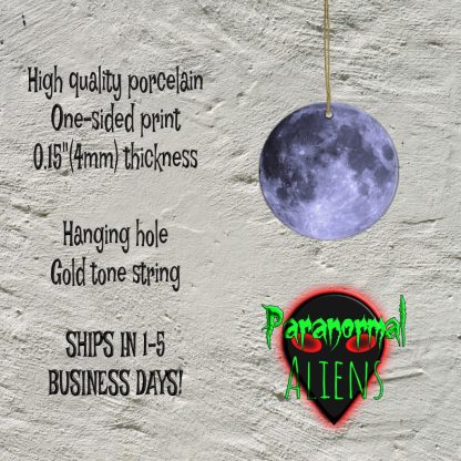 Full Moon Christmas Ornament, Halloween Tree, Creepy Decor, Halloween Ornament, Horror Gift, Goth Decor - Image 5