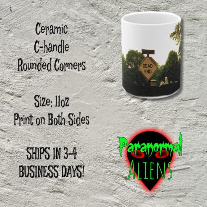 Dead End Funny Mug, Halloween Goth Decor, Horror Gift, Gothic Mug, Halloween Coffee Cup, Ironic Humor - Image 4