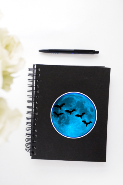 BATS and MOON STICKER | Multiple Sizes Creepy Horror Decal Gothic Sticker Gift for Horror Lover - Image 6