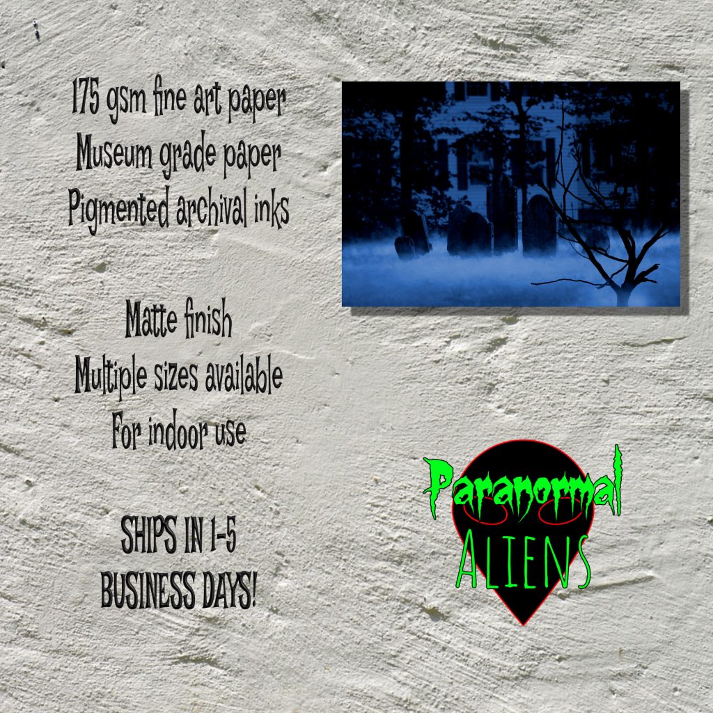 Misty Graveyard Picture, Goth Wall Art, Gift For Her, Halloween Wall Art Poster, Dark Landscape, Gothic Picture, Cemetery Print, Gift For Women - Image 5