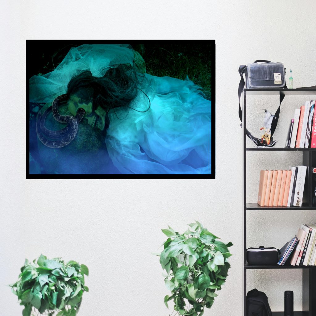 Scarecrow Halloween Print, Dark Landscape Lantern Lit Road, Goth Wall Art, Pumpkin Jack O Lantern, Halloween Poster - Image 4