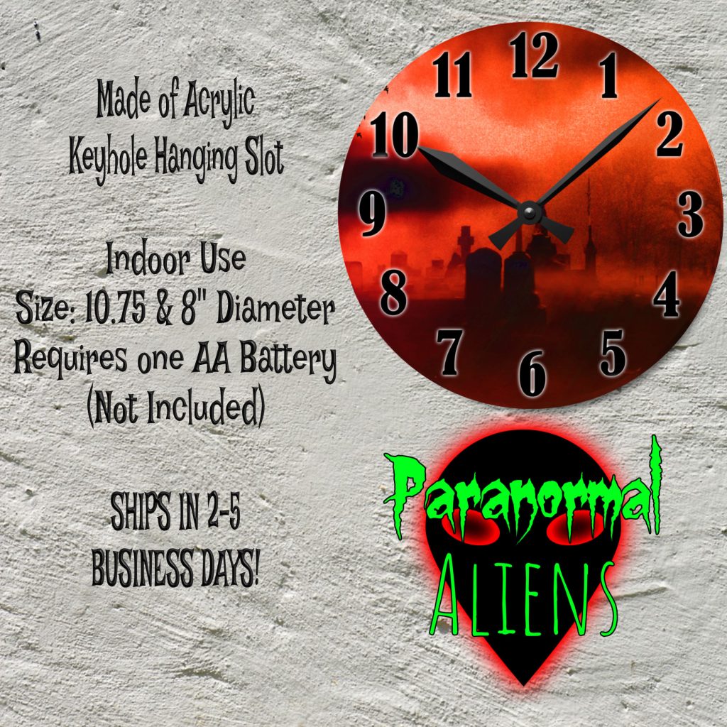 Spooky Cemetery Horror Wall Clock, Gift For Horror Lover, Goth Decor, Living Room Bedroom, Halloween Decoration, Gothic Wall Art - Image 6