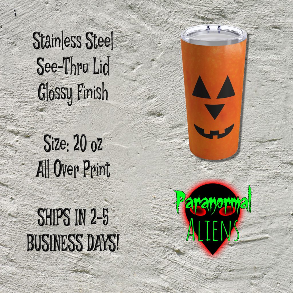 Pumpkin Halloween Tumbler, Horror Travel Mug, Jack O Lantern Halloween Decor, Coffee Cup - Image 5