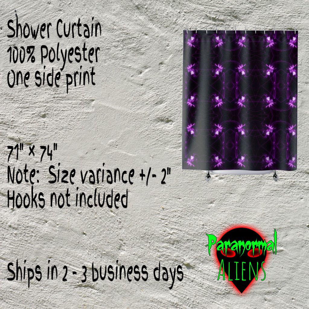 Purple Shower Curtain, Goth Decor, Halloween Decoration, Gothic Gift Idea, Spooky Home Decor - Image 5