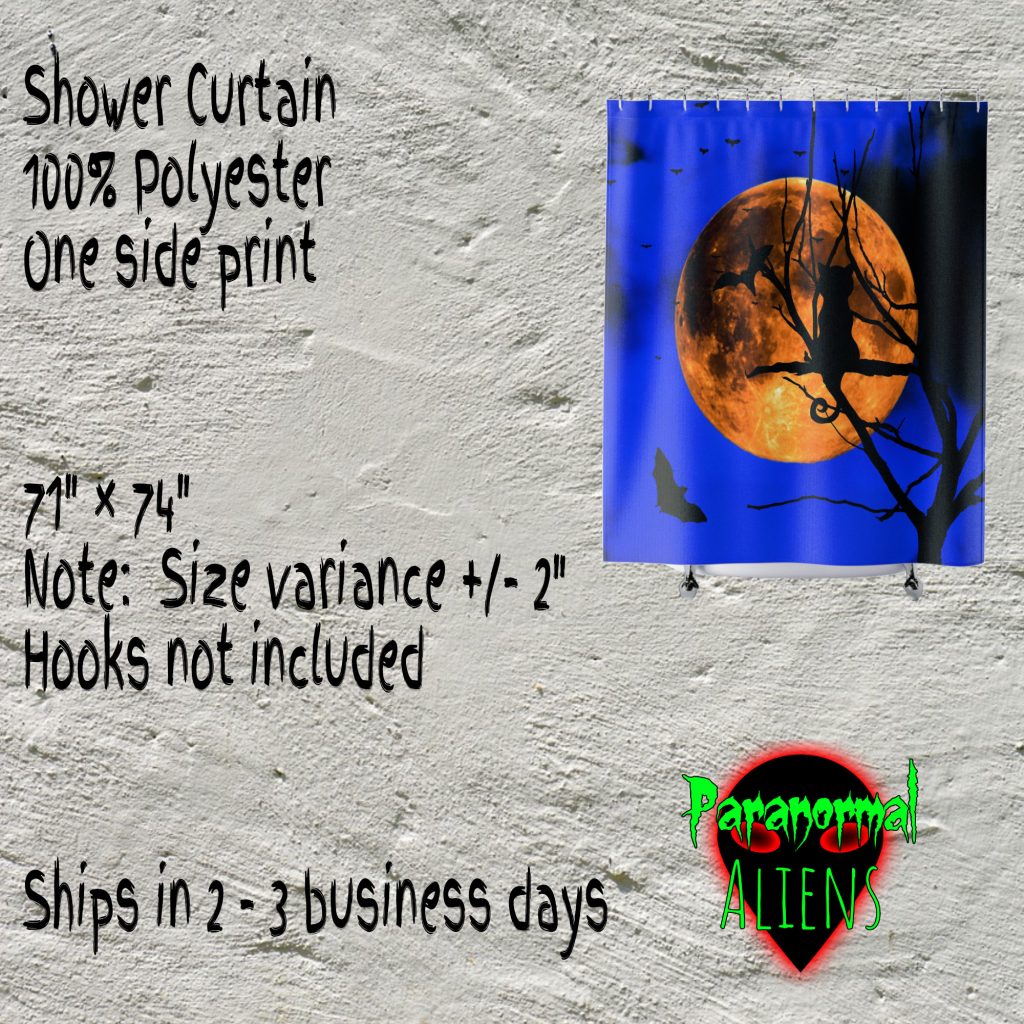Unique Shower Curtain, Black Cat Full Moon, Goth Decor, Halloween Decoration, Gothic Gift Idea, Spooky Home Decor - Image 5