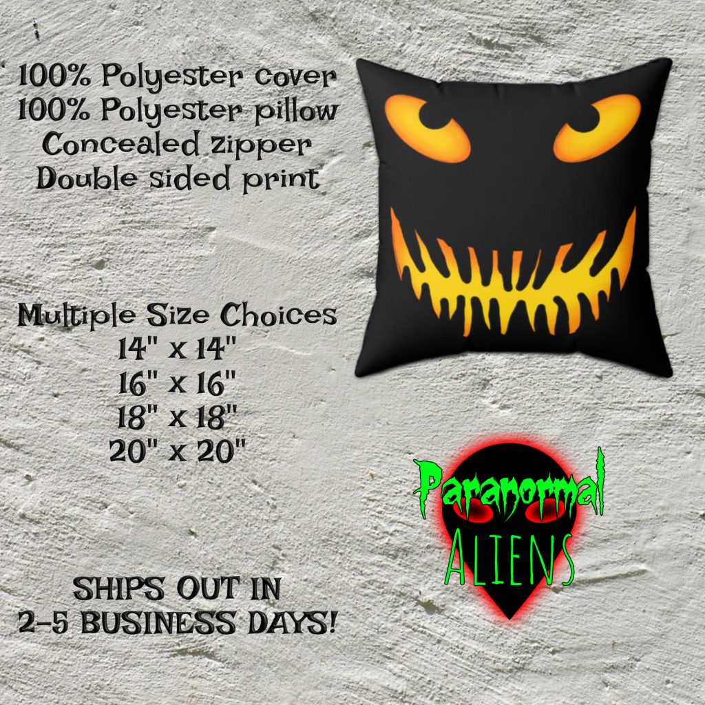 Pumpkin Halloween Pillow, Jack O Lantern Unique Throw Pillow, Autumn Fall Harvest, Thanksgiving, Goth Decor - Image 4