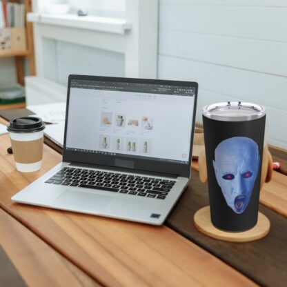 Horror Travel Mug Tumbler Gift Idea Creepy Face Halloween Decor Gothic Tumbler Cup Gift For Horror Lover Goth Coffee Tumbler - Image 2
