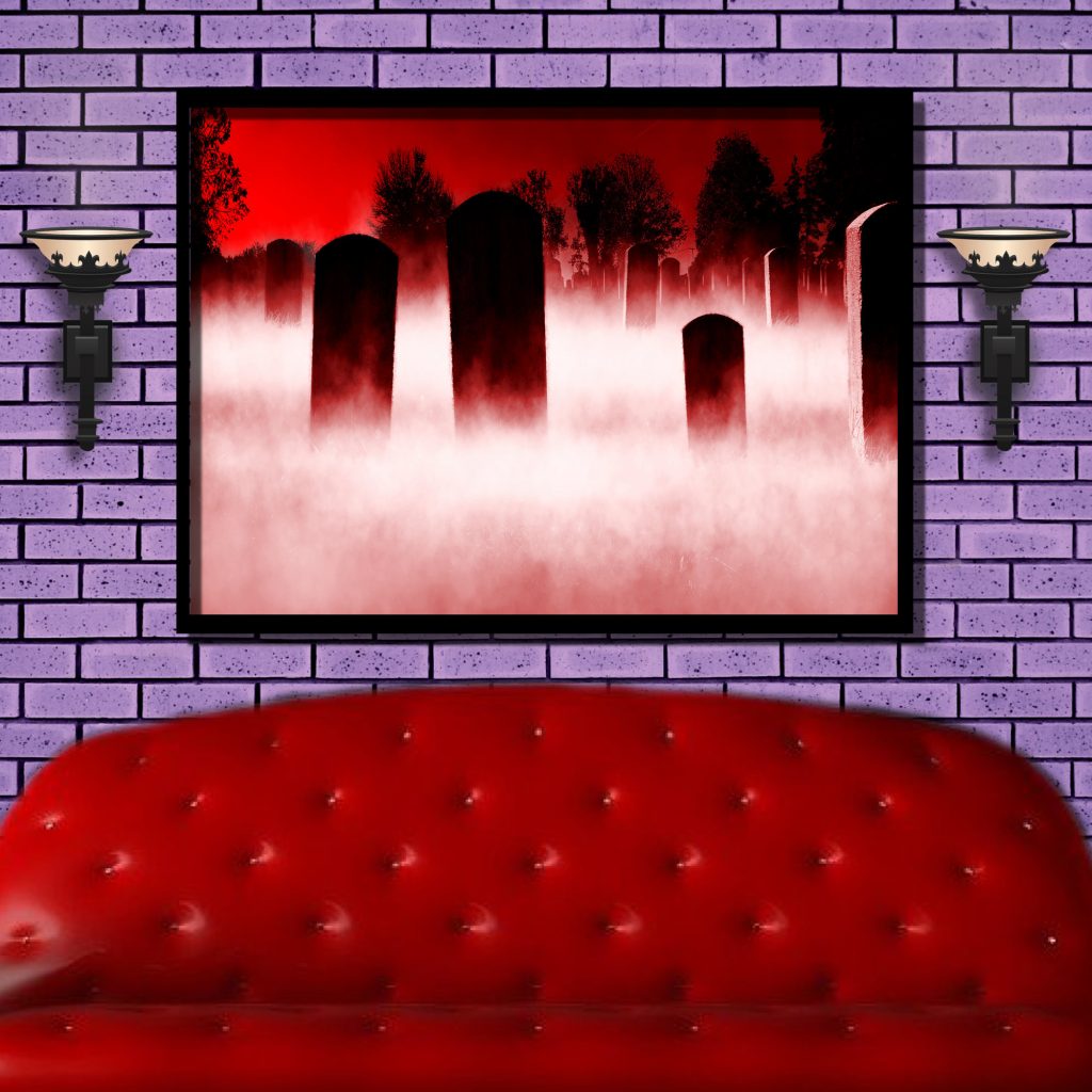 Creepy Landscape Cemetery Photo, Horror Art Print, Halloween Graveyard Wall Art, Cemetary Dark Art - Image 7