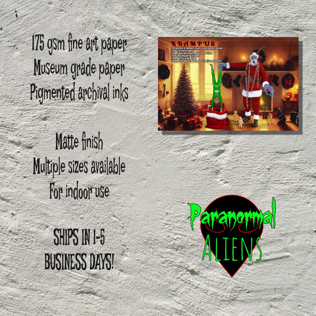 Christmas Krampus Poster, Informational Holiday Print, Christmas Demon, Horror Gift, Krampusnacht Krampus Night Print, Krampus Wall Art - Image 5