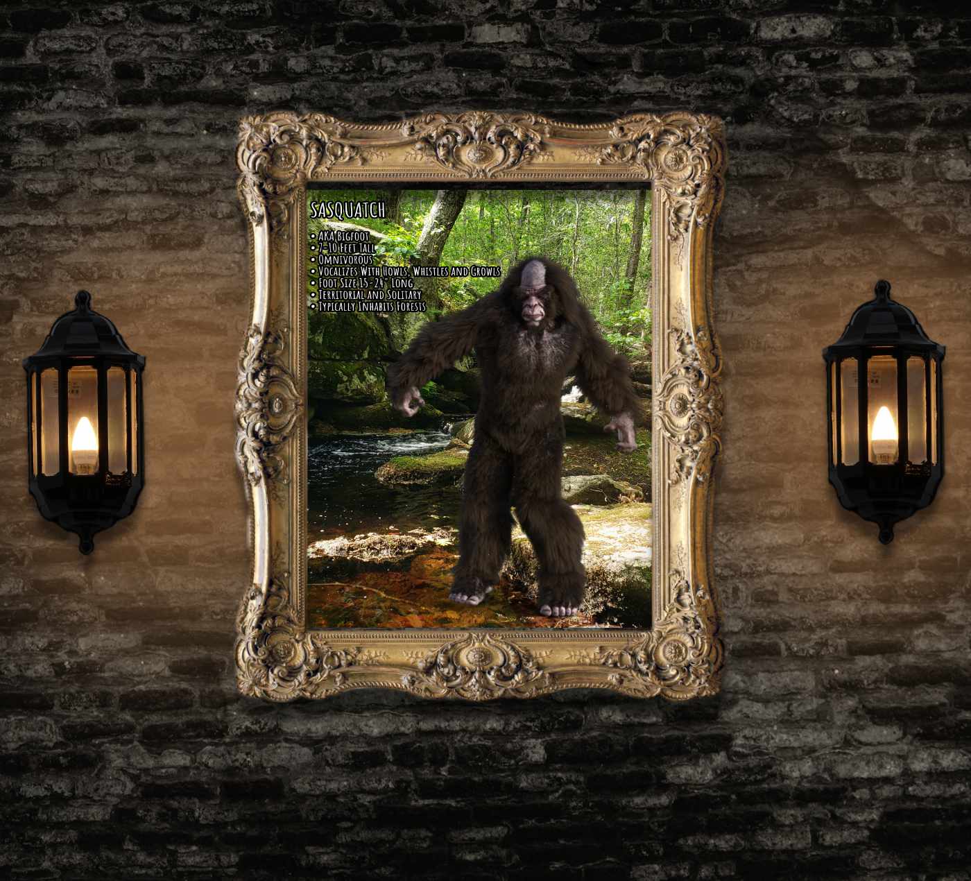 Sasquatch Bigfoot Poster, Gothic Wall Art, Bigfoot Gift, Cryptid Informational Poster, Yeti Sasquatch Bigfoot, Horror Poster - Image 2