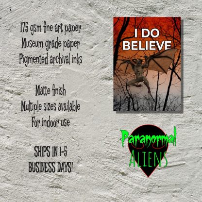 I Do Believe Jersey Devil Horror Poster, Gothic Wall Art, Cryptid Monster Poster, Spooky Landscape - Image 5