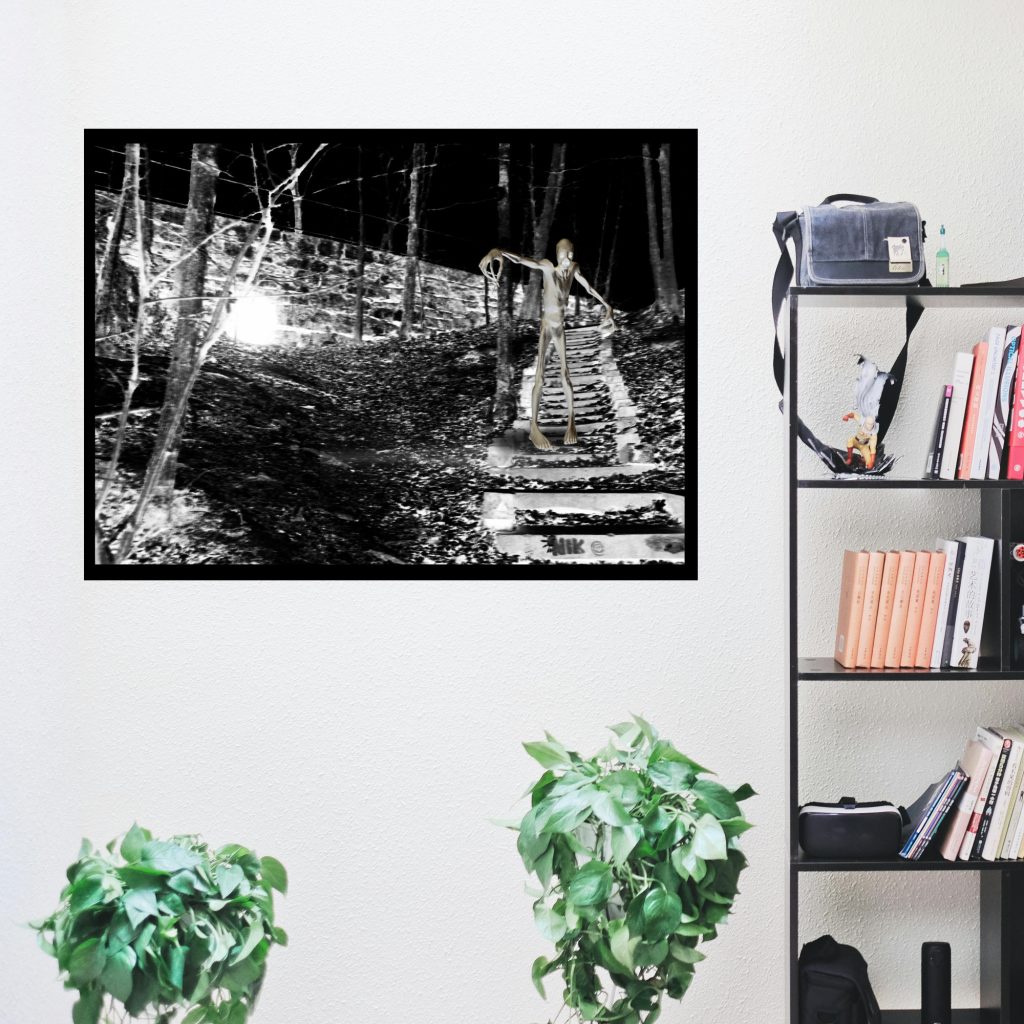 Creature On The Hill Horror Poster Print | Scary Art Print | Moody Wall Art | Unique Goth Gift & Horror Gift - Image 3