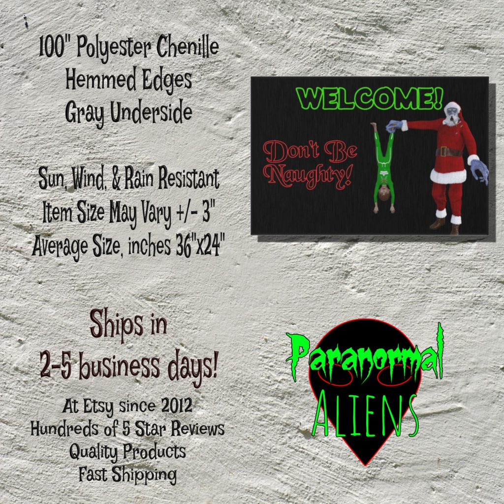 Christmas Krampus Funny Welcome Door Mat, Horror Doormat, Christmas Rug, Indoor Outdoor, Home Gift - Image 4