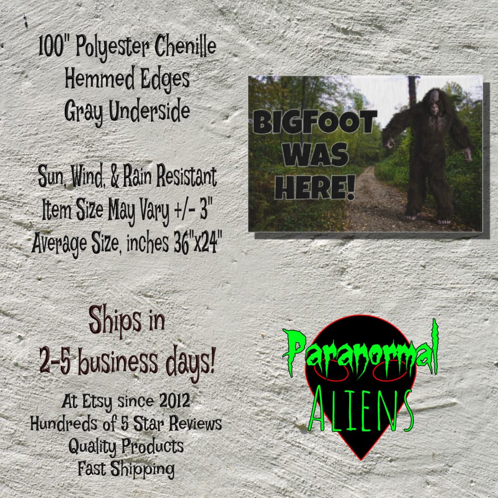 Bigfoot Was Here Welcome Door Mat, Funny Outdoor Welcome Rug, Gothic Decor, Home Gift for Horror Lovers - Image 4