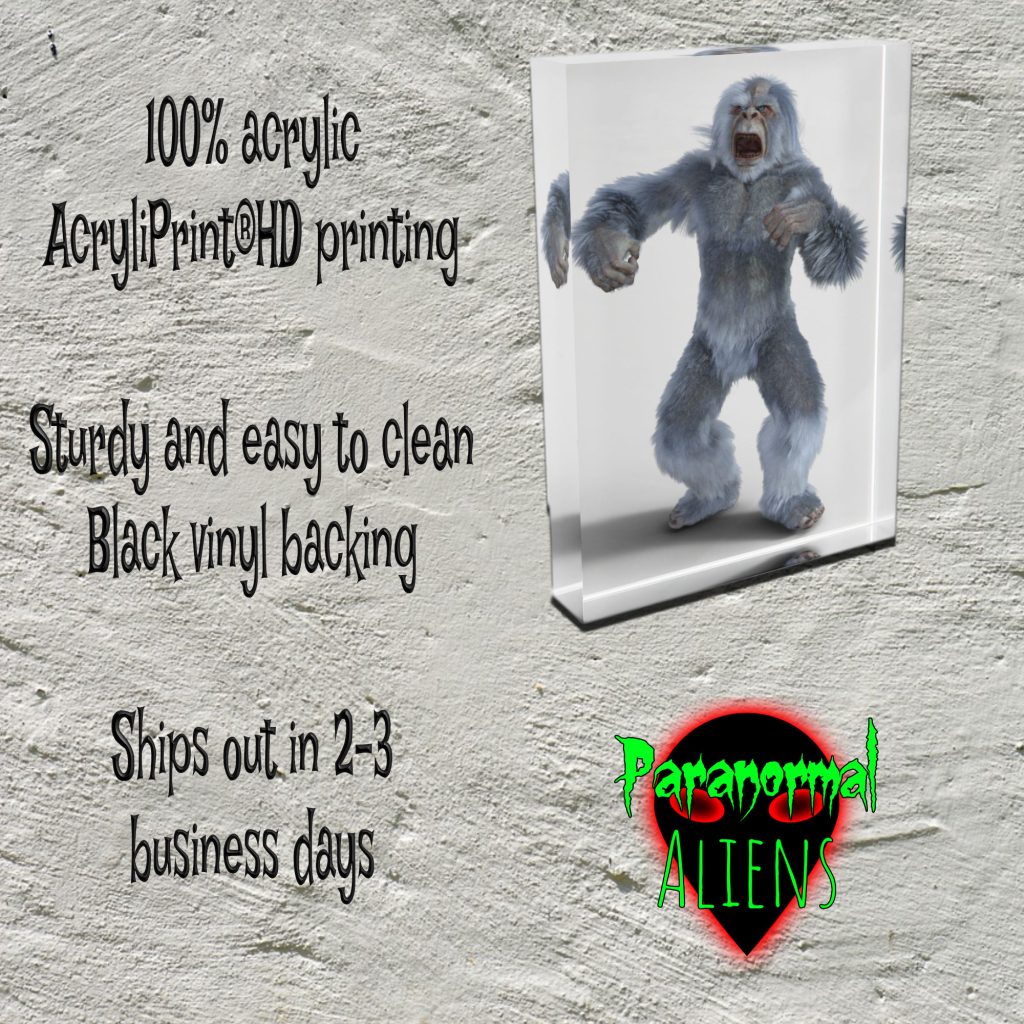 Yeti Acrylic Art Display Block, Abominable Snowman Sculpture, Unique Horror Decor, Gift for Yeti Lovers - Image 4