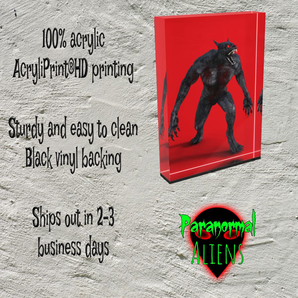 Chilling Werewolf Acrylic Art Display Block, Unique Wolfman Sculpture, Horror Gift, Werewolf Art - Image 4