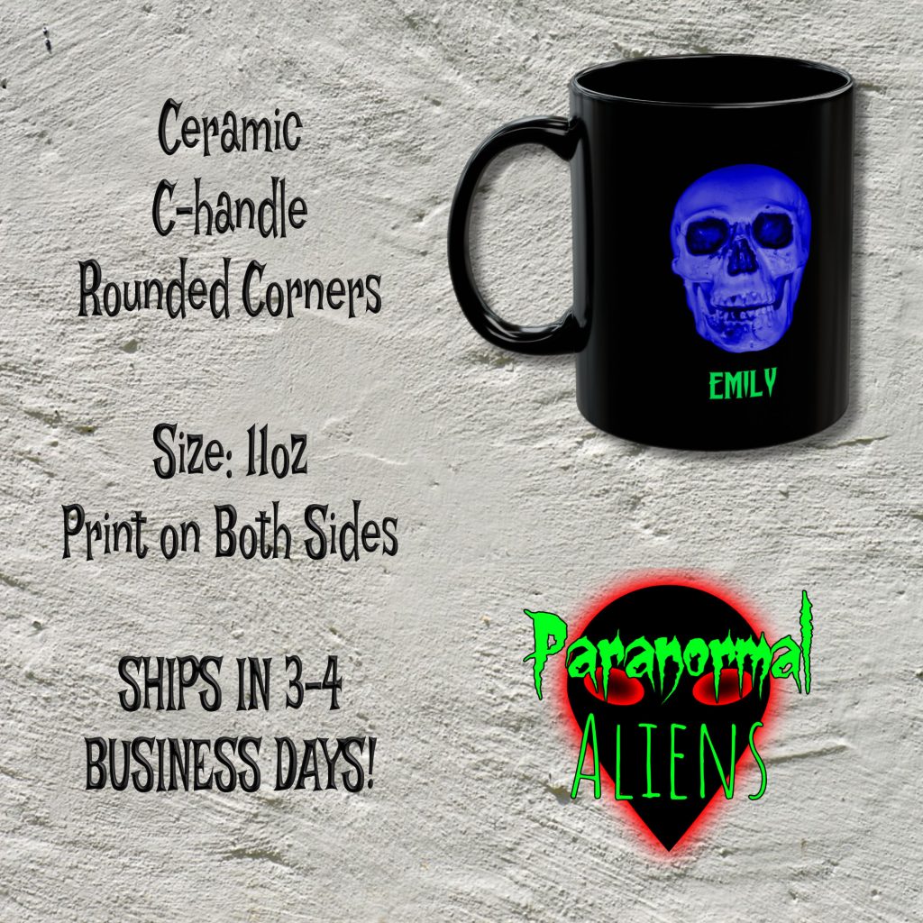 Blue Skull Personalized Custom Text Mug, Goth Horror Skeleton, Coffee Cup, Gift For Him, Spooky Halloween, Goth Gift - Image 4