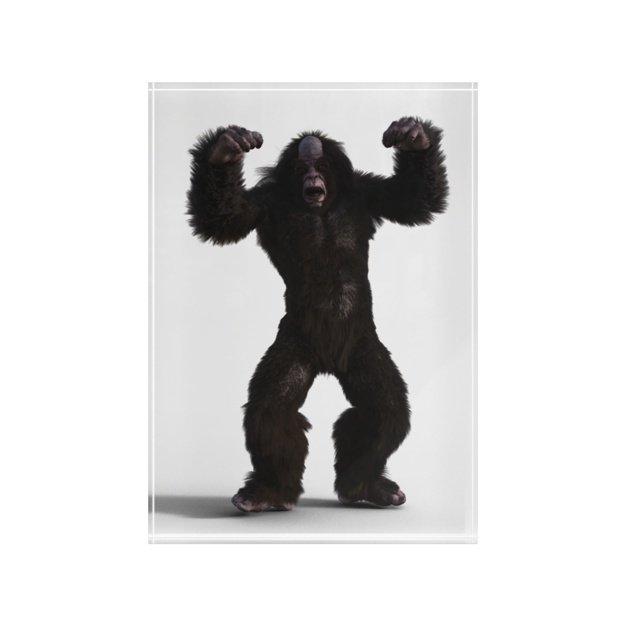 Bigfoot Acrylic Art Display Block, Spooky Gift, Sculpture for Horror Decor, Spooky Gift, Bigfoot Collectible - Image 6