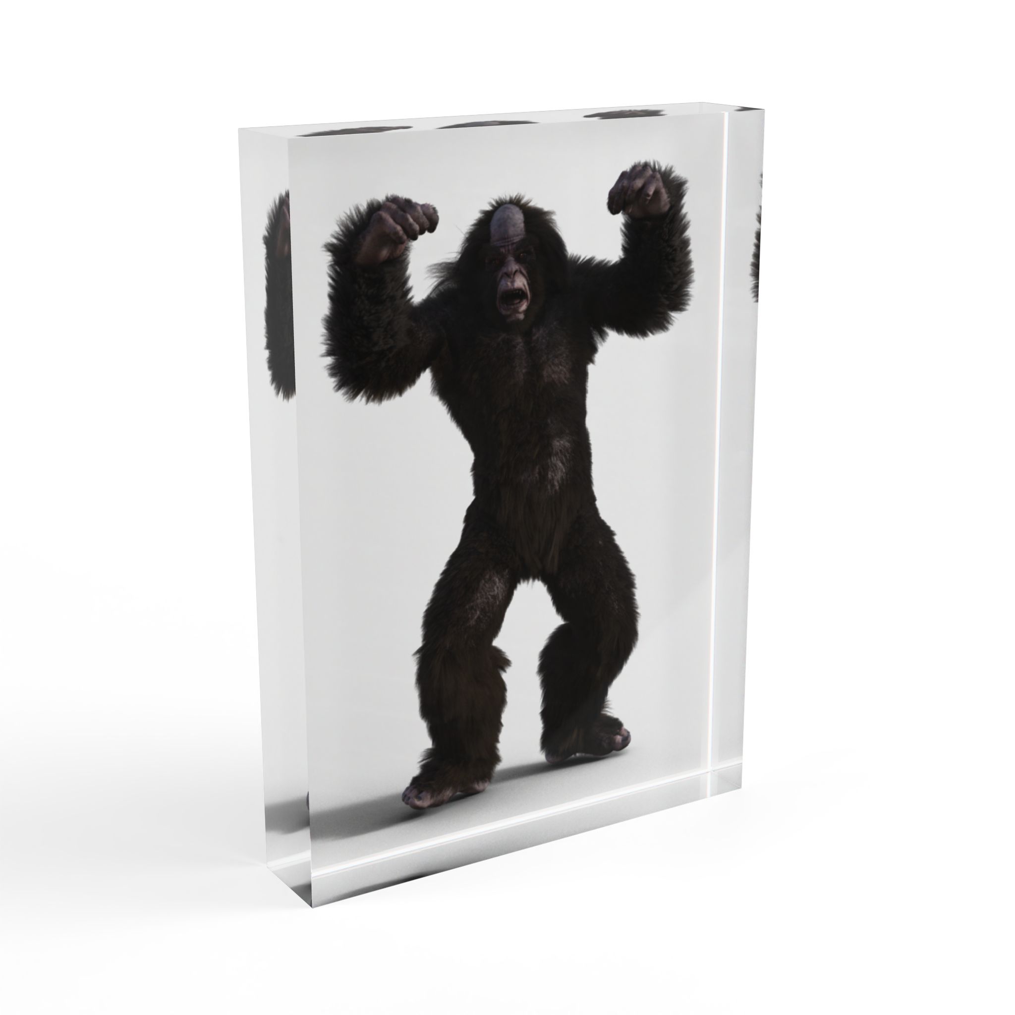 Bigfoot Acrylic Art Display Block, Spooky Gift, Sculpture for Horror Decor, Spooky Gift, Bigfoot Collectible - Image 8