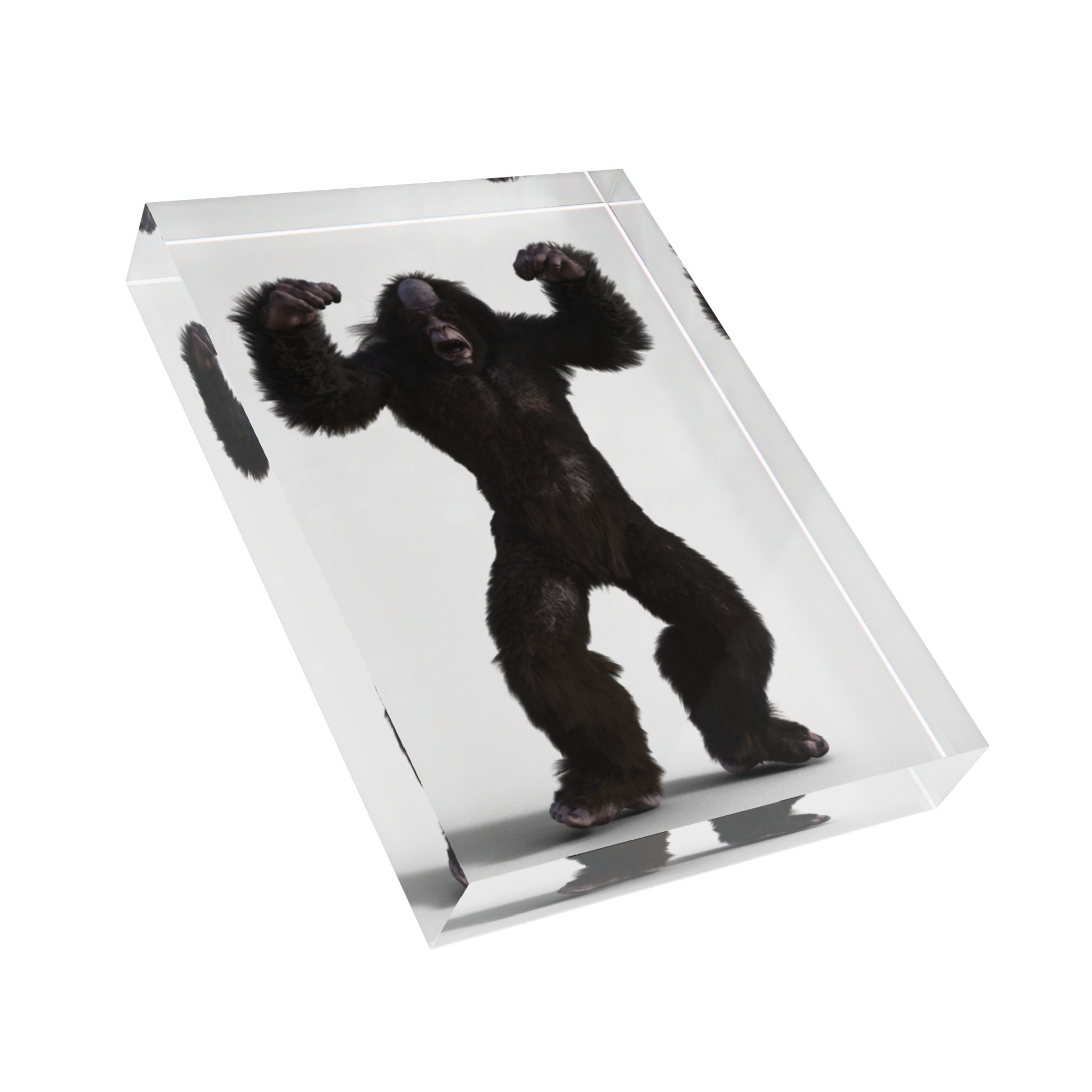 Bigfoot Acrylic Art Display Block, Spooky Gift, Sculpture for Horror Decor, Spooky Gift, Bigfoot Collectible - Image 9