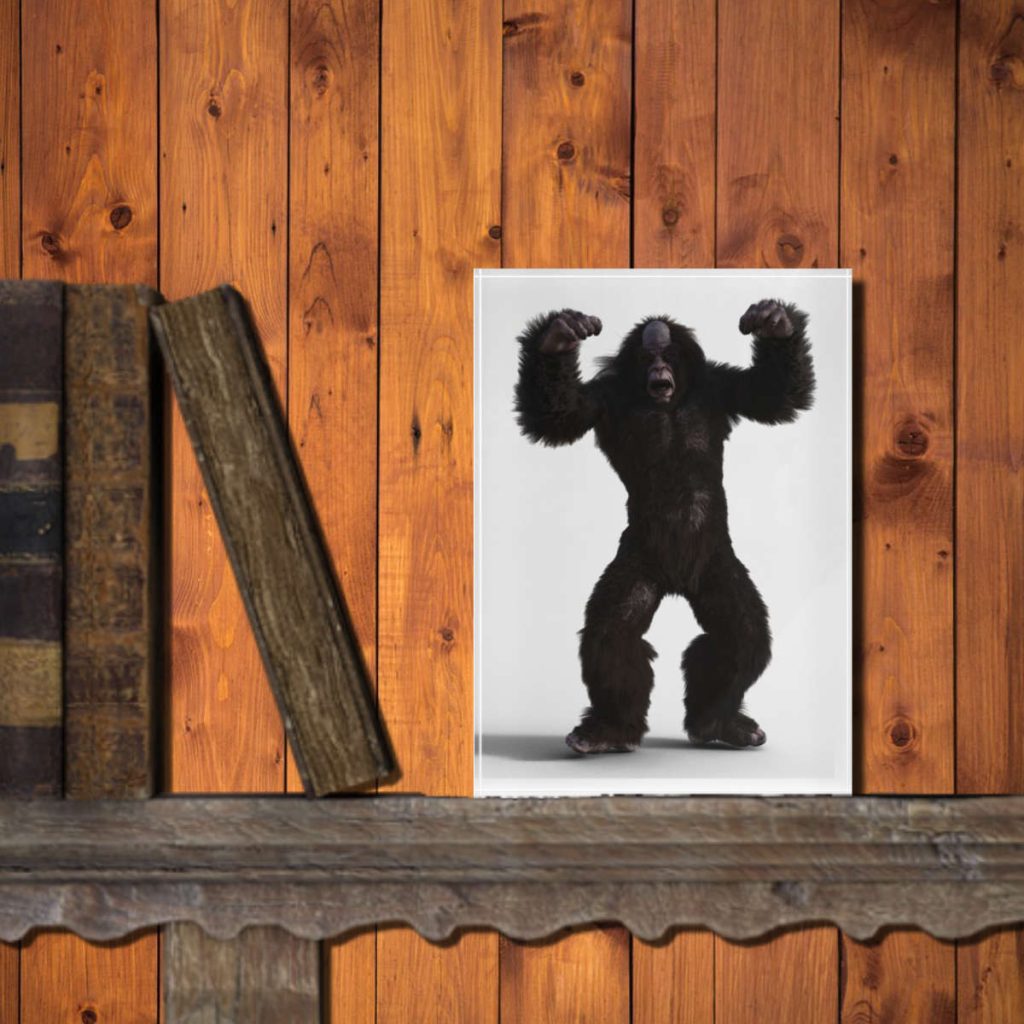 Bigfoot Acrylic Art Display Block, Spooky Gift, Sculpture for Horror Decor, Spooky Gift, Bigfoot Collectible - Image 3