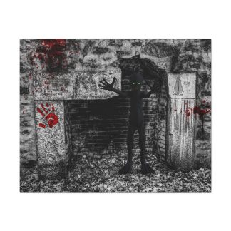 Scary Creature Horror Canvas Wall Print, Gift For Horror Lover, Halloween Goth Decor, Gothic Canvas Wall Decor, Monster Art Painting