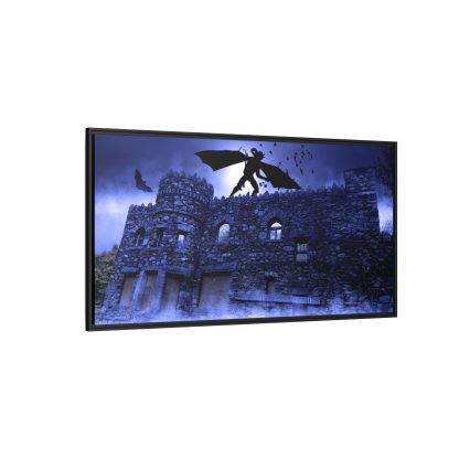 Gothic Castle Horror Framed Canvas Wall Art
